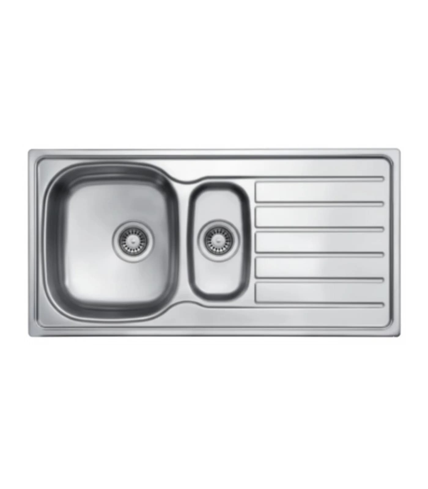 Évier Cuisine 1 Bac et Demi Inox 304 avec Égouttoir 1000 mm – EKE-1000-HYM