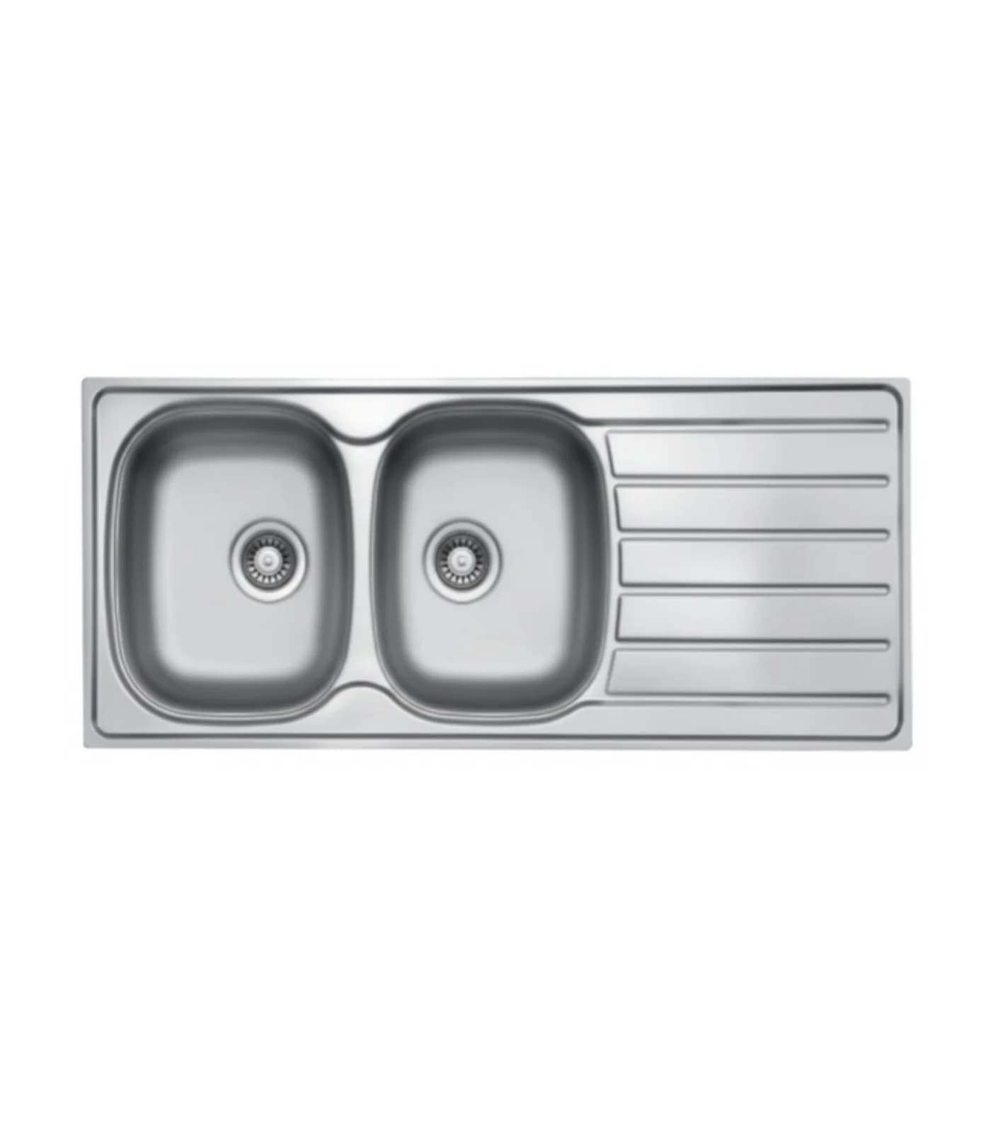 Évier Cuisine 2 Bacs Inox 304 avec Égouttoir 1160 mm – EKE-1160-HYM