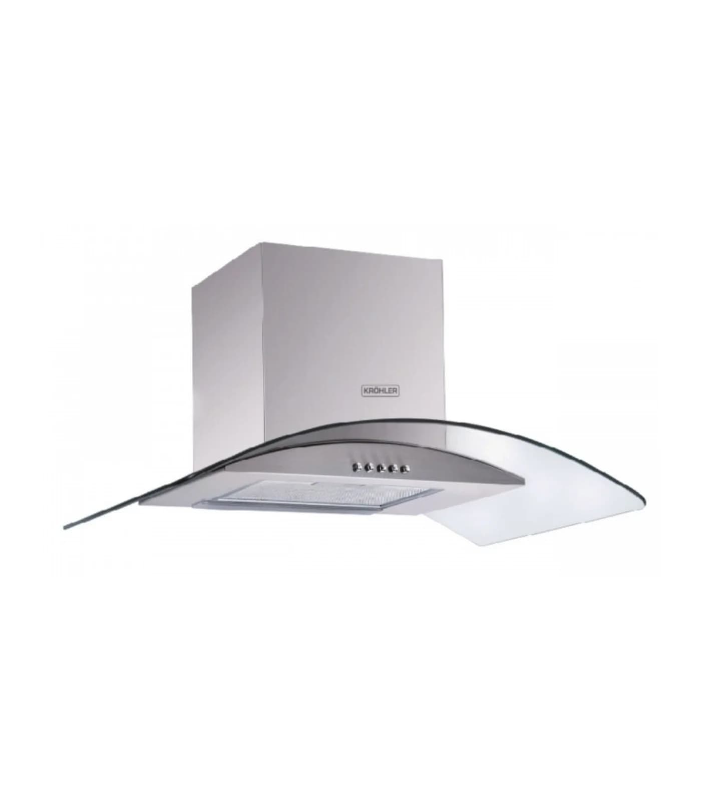 Hotte Cheminée 60 cm Verre & Inox 650 m³/h Commandes Mécaniques – EKH-IBE60-INVE