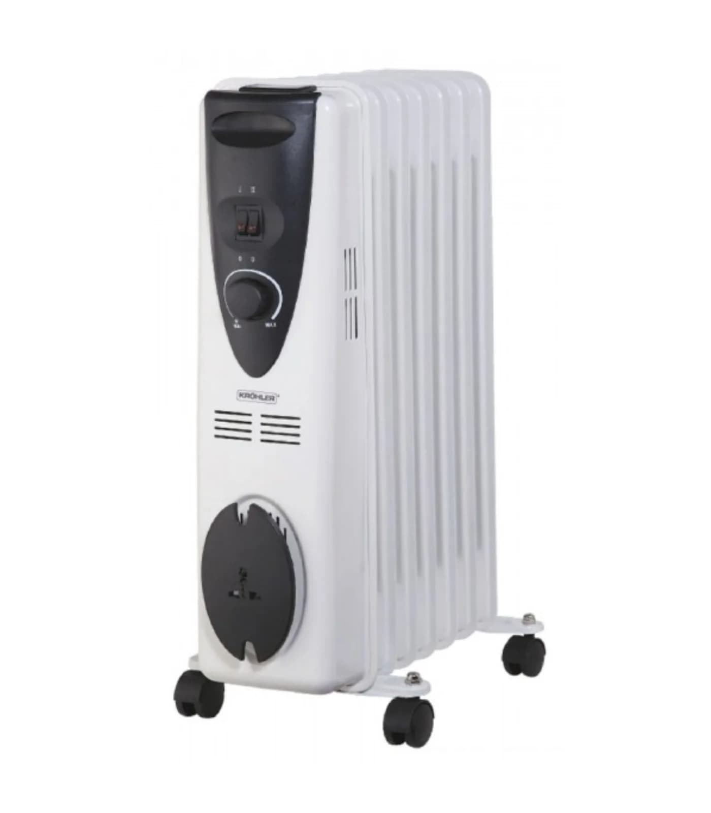 Radiateur à Bain d’Huile 9 Éléments 2000W avec Thermostat Réglable – KJQ-15-9