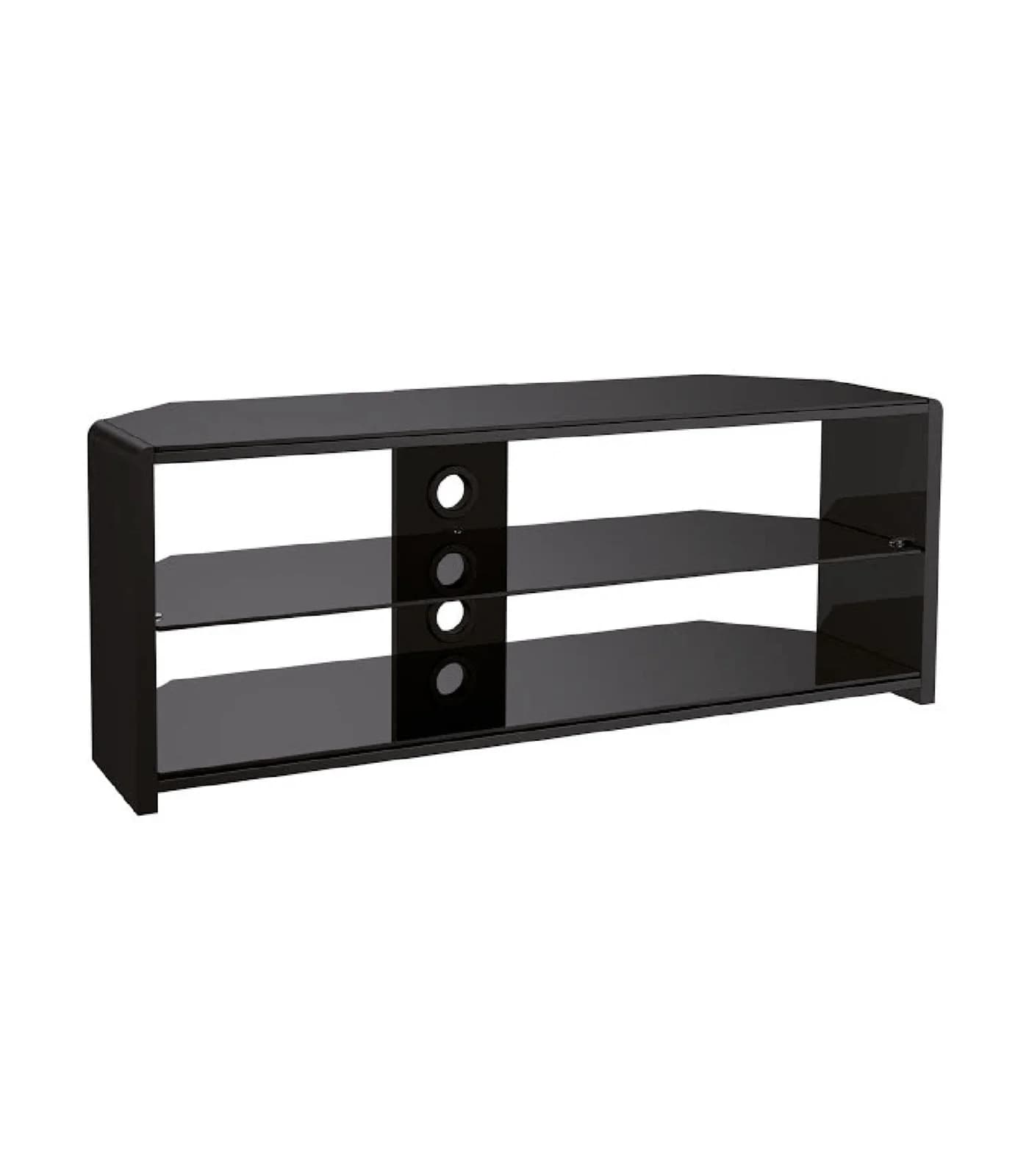 Meuble TV Large avec Support Écran et Rangements – PES-1200-BL