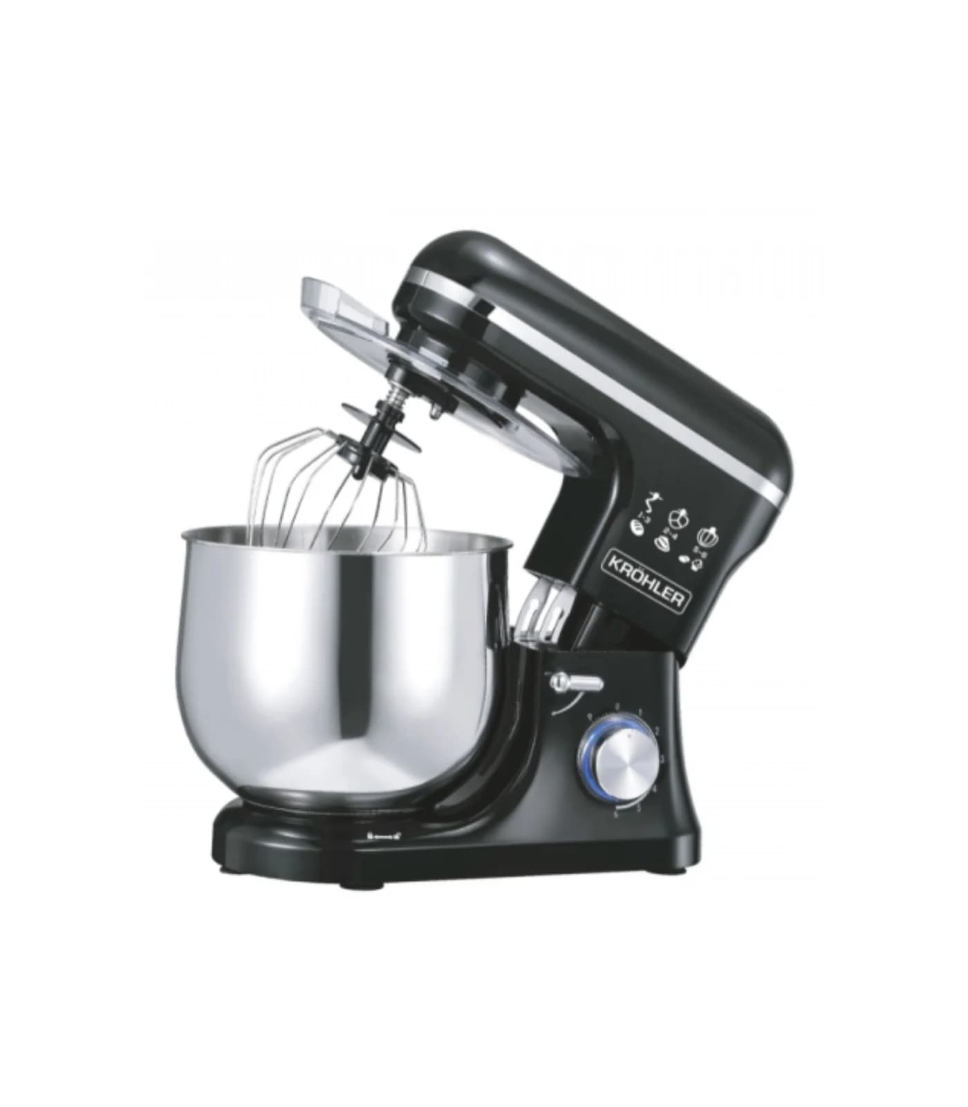 Robot Pâtissier 1800W Bol Inox 8L Mouvement Planétaire 6 Vitesses + Pulse – PERC-8080