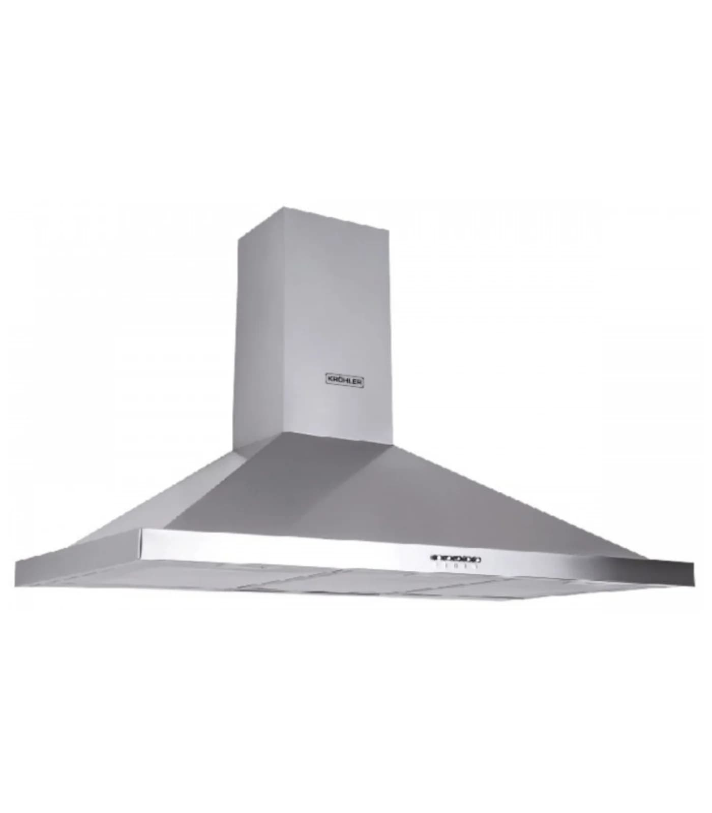 Hotte Cheminée 60 cm Inox 450 m³/h avec Double Éclairage – EKH-GUS60-IN