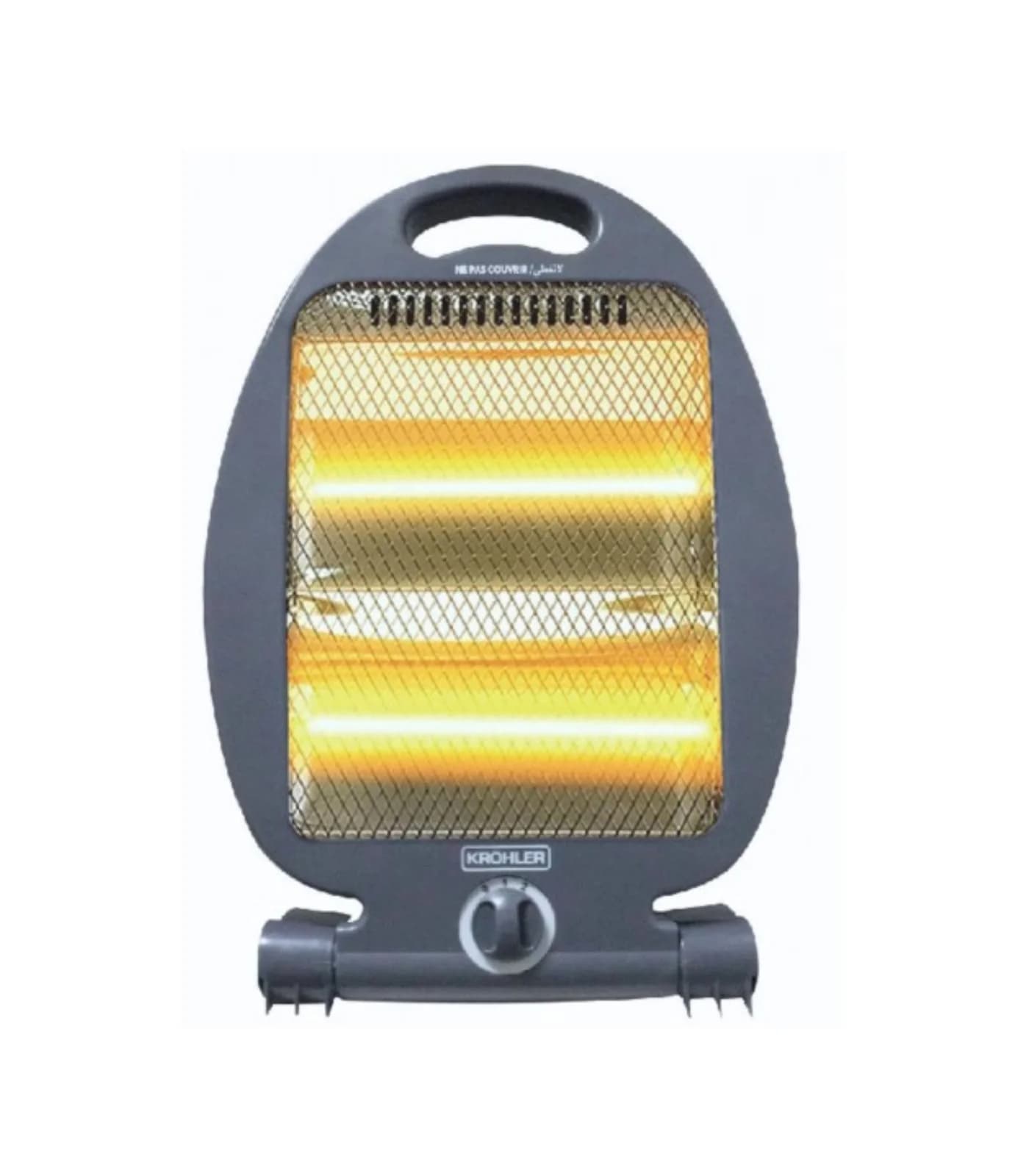Chauffage Quartz 2 Tubes Halogènes 800W avec Sécurité et Orientation Réglable – KQZ-0807-S