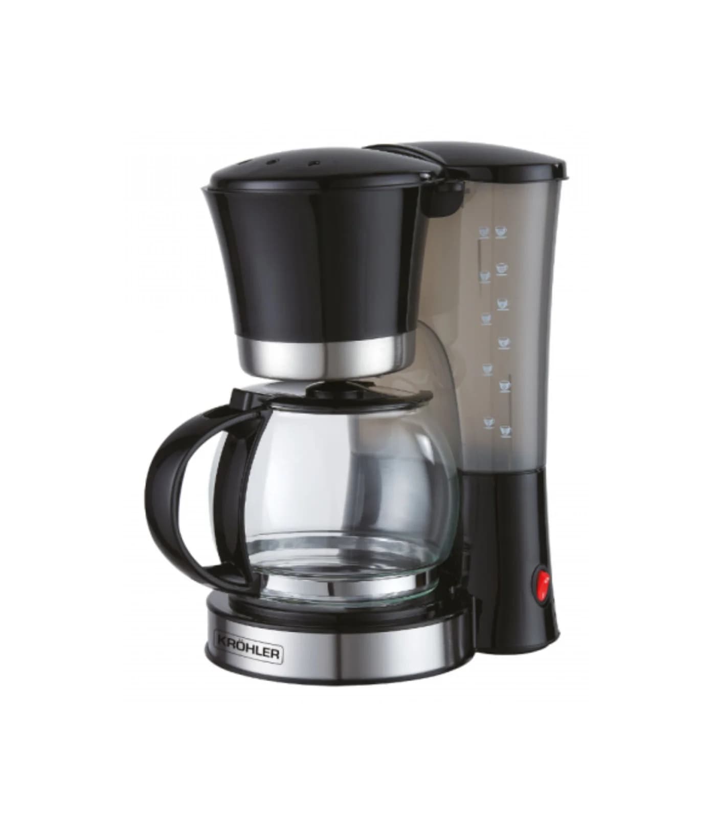 Cafetière 12 Tasses 800 W avec Carafe en Verre et Maintien au Chaud – PECM-123