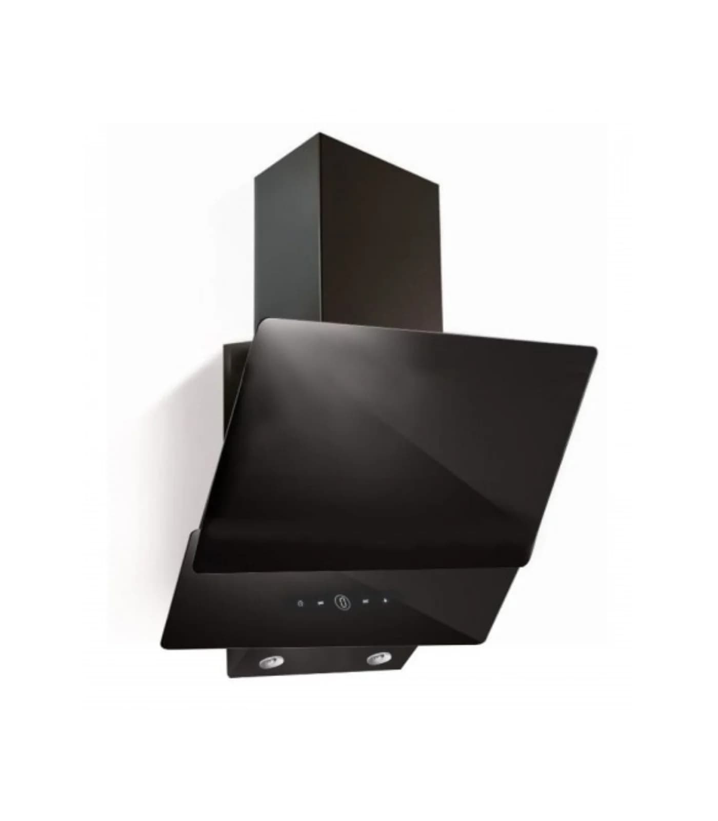 Hotte Cheminée 90 cm Verre Trempé Noir 650 m³/h avec Écran Digital – EKH-MOD90-BL