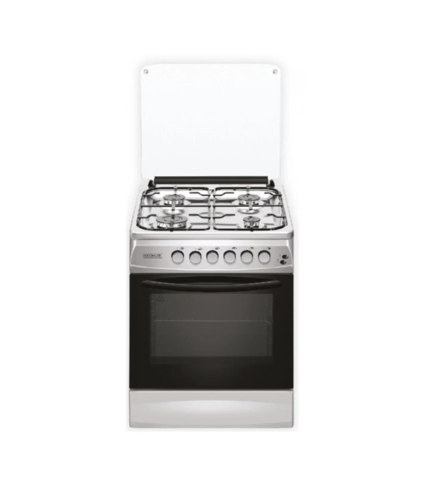 Cuisinière à Gaz 60 cm Inox 4 Feux Four Double – CK6060-DGLITDIN